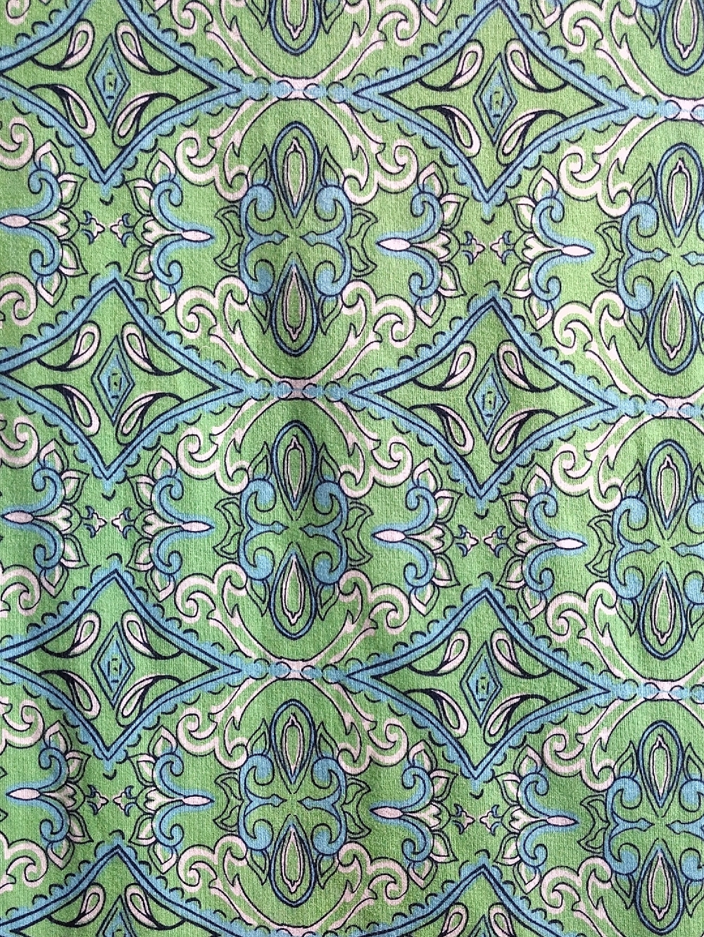 The Talbots Tee Lime and Teal Medallion Short-Sleeve - Picture 3 of 4